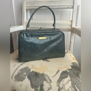 Verdi 1960s Gray Leather Vinyl Hand Bag